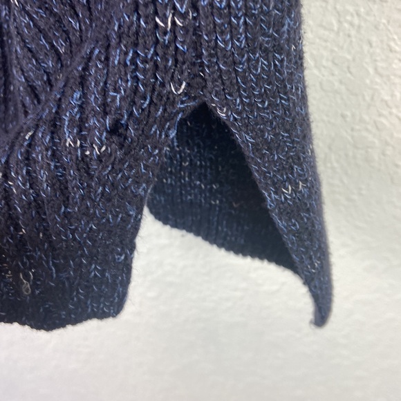 NIC+ZOE Blue Marled Turtleneck Sweater S - Picture 5 of 7